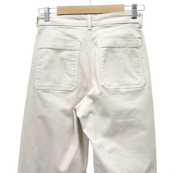 Everlane The Straight Leg Crop in Bone Neutral Taupe Cotton Twill Women’s Size 4 - Picture 6 of 10